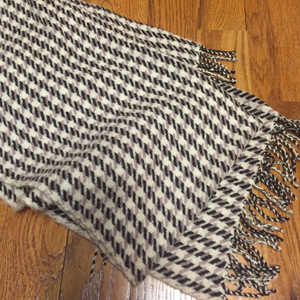 J. Crew Wool Houndstooth Scarf